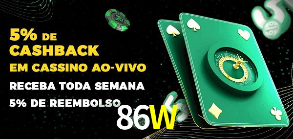 Promoções do cassino ao Vivo 86W